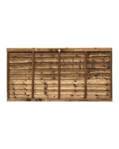 0.9m x 1.83m (3') Brown Treated Lap Fence Panel