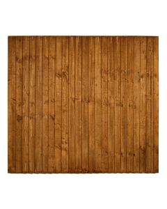 1.65m x 1.83m (5'6") Brown Treated Featheredge Fence Panel