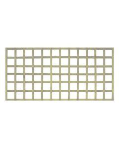 0.9m x 1.83m (3') Green Treated  H/D Capped Square Trellis