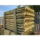 1.8m x 100-125mm Peeled & Pointed Half Round Post Green Treated